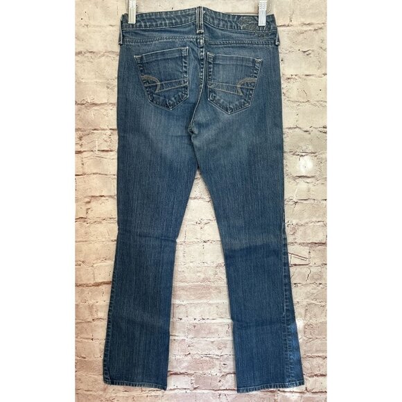 American Eagle Jeans Womens True Boot Low Rise Stretch Denim Medium Wash - 0 Reg - Picture 3 of 4